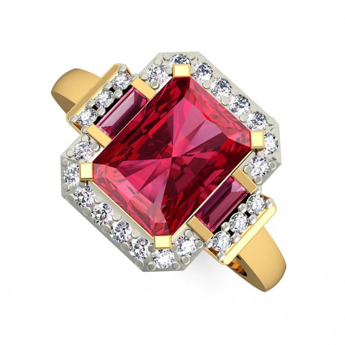Gemstone: RhodoliteGold Color: Yellow