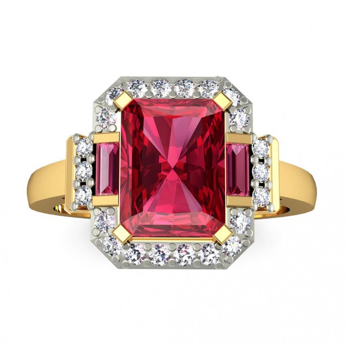 Gemstone: RhodoliteGold Color: Yellow