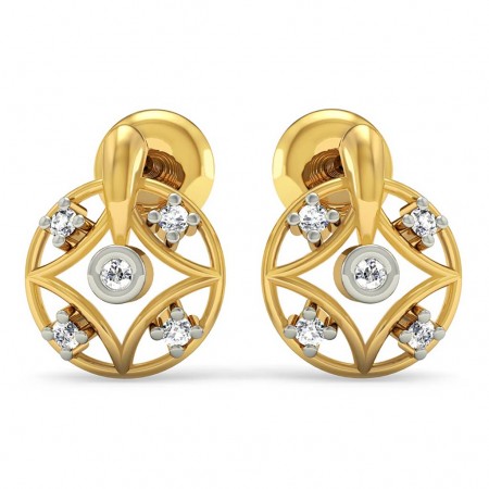 Mandala Diamond Earring