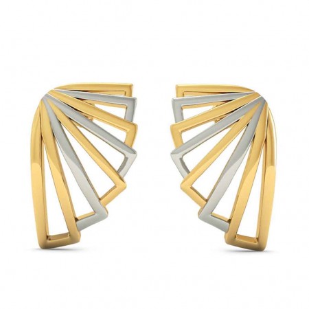 Hollow Wings Gold Stud