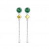  
Gemstone: Emerald+Yellow Sapphire
Gold Color: White