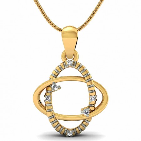 Interlocking Oval Diamond Pendant