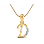 Letter "D" Charm Pendant