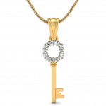 Affection of Diamond Key Pendant