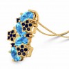  
Gemstone: Blue Topaz+Blue Sapphire
Gold Color: Yellow