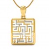 Maze Gold Pendant