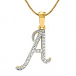 Alphabet 'A' Diamond Pendant