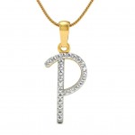 Alphabet P Diamond Pendant
