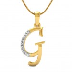 Alphabet 'G' Diamond Pendant