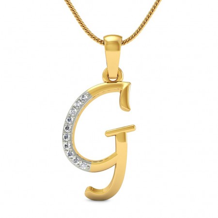 Alphabet 'G' Diamond Pendant