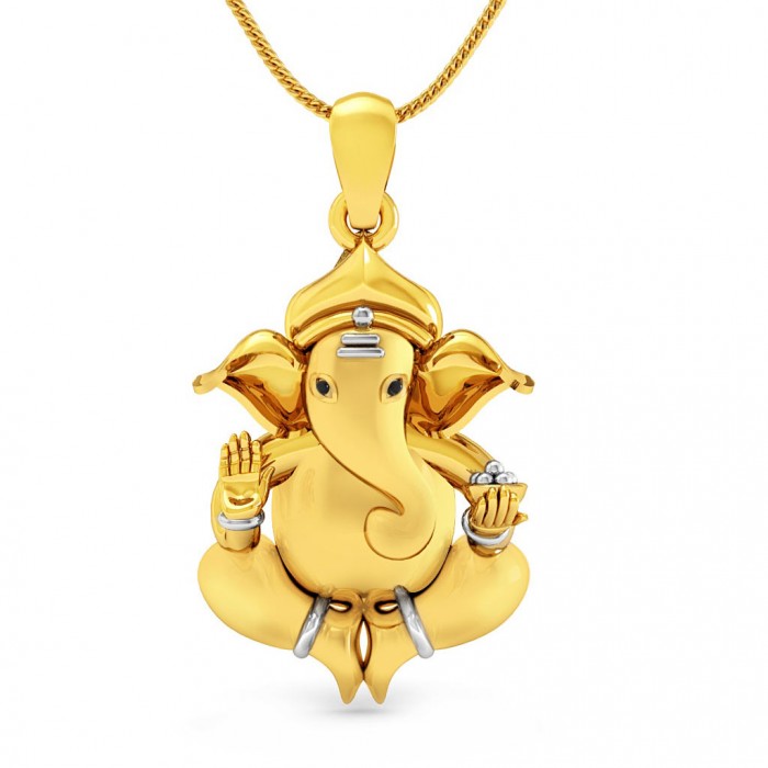 Ganesh gold pendant mens outlet