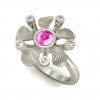  
Gemstone: Pink Sapphire
Gold Color: White