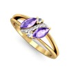 Double Marquise Amethyst Ring