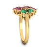  
Gemstone: Ruby+Emerald
Gold Color: Yellow