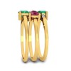  
Gemstone: Ruby+Emerald
Gold Color: Yellow