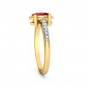  
Gemstone: Rhodolite
Gold Color: Yellow